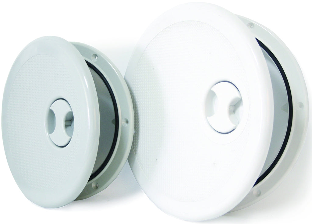 ACCESS HATCHES - ROUND HINGED: WHITE, SMALL 280mm DIA - bosunsboat