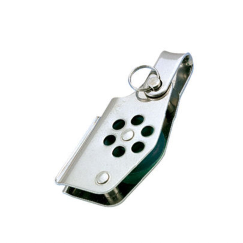 Wichard Stainless steel single block - 24 - with V cleat shackle & becket