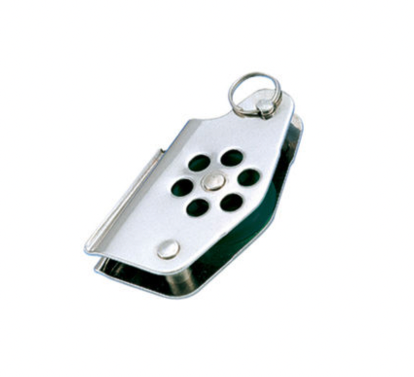 Wichard Stainless steel single block - Sheave 24 - V cleat & becket