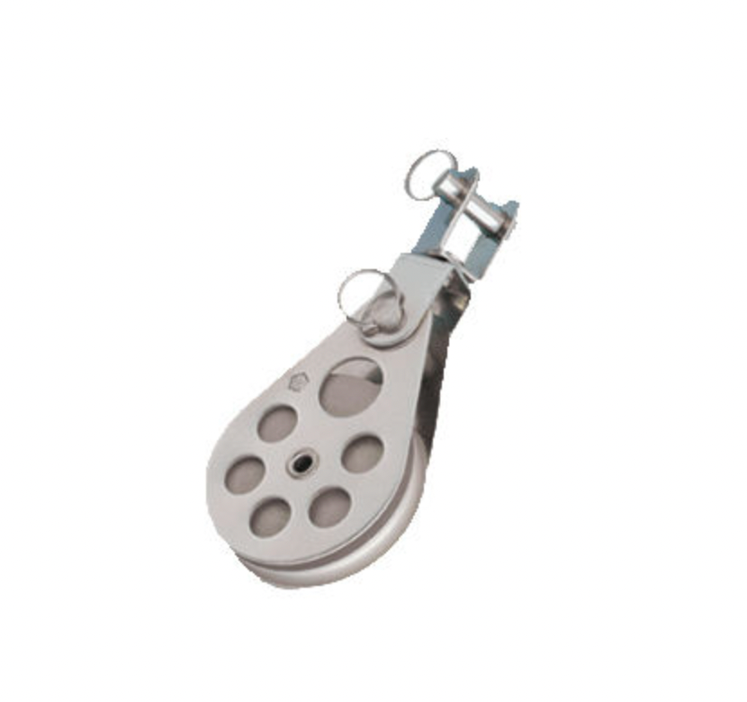 Wichard Stainless steel single block - Alu sheave 70 -Swivel - For 7 mm wire