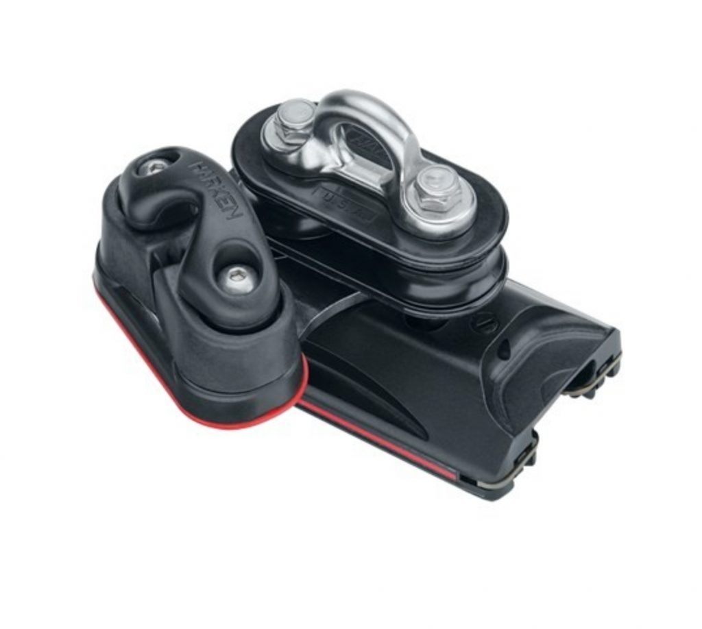 HARKEN 22mm High-Load Car — Pivoting Sheaves, Cam Cleat