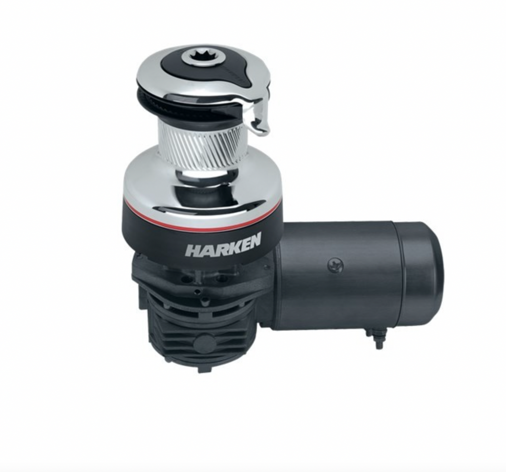 HARKEN 35 Electric Self-Tailing Radial Chrome Winch — 2 Speed, 12V, Horizontal Available power Electric horizontal 12V