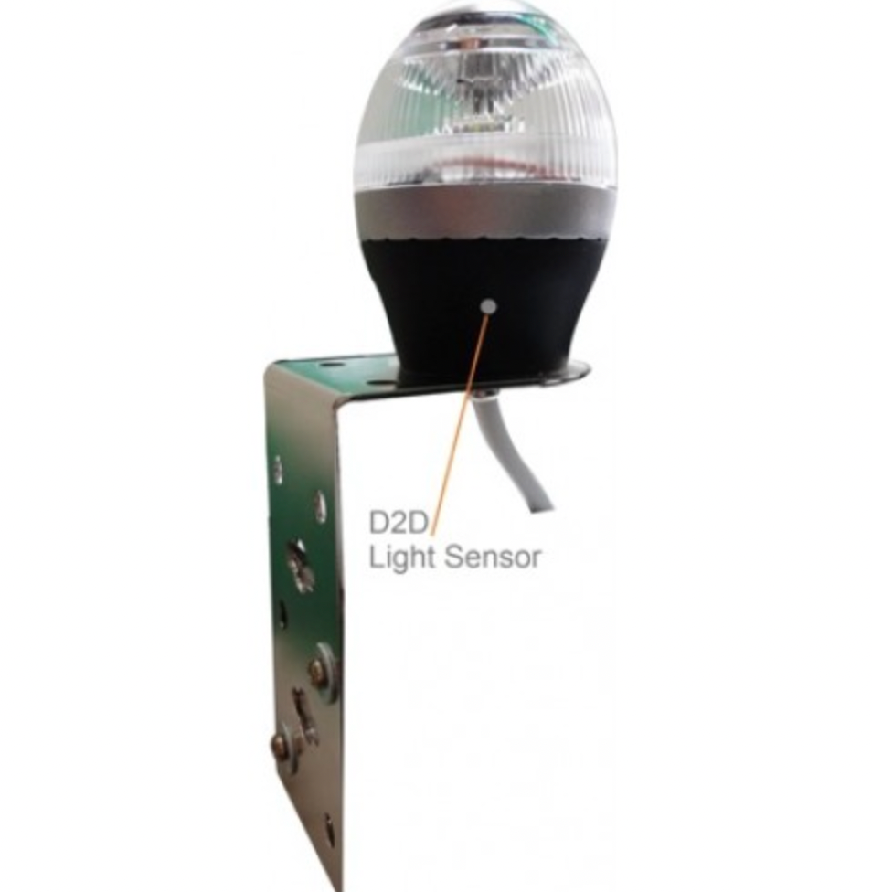 QLED NAVIGATION 2NM, ALL ROUND/ ANCHOR WHITE with automatic illumination via a Light Sensor, 360DEG., 9-33V