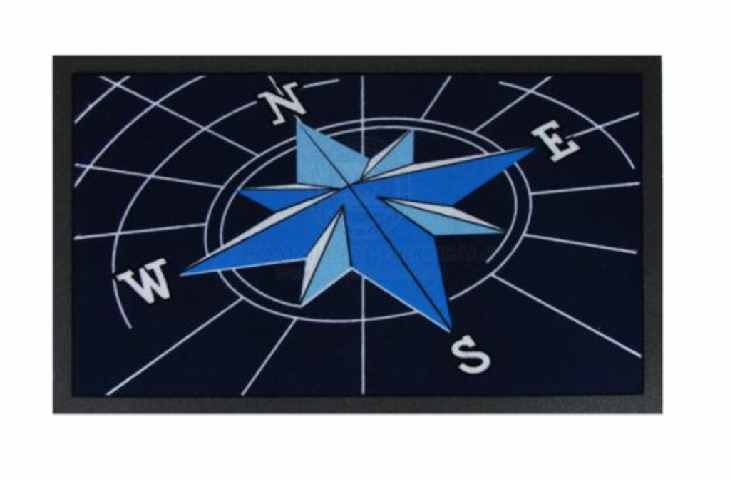 Doormat Wind Compass 40cm x 68cm Rectangle