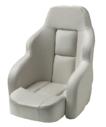 VETUS COMMANDER luxurious helm seat with flip up squab, white