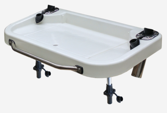 OCEANSOUTH EXTRA LARGE HEAVY DUTY BAIT & FILLET TABLE with HANDLE and ROD HOLDERS