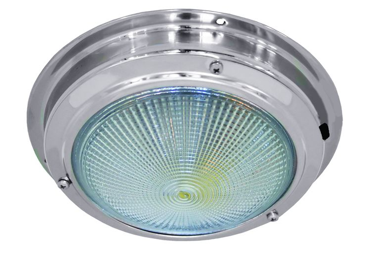 Stainless Steel Dome Lights - LED (Large) - bosunsboat