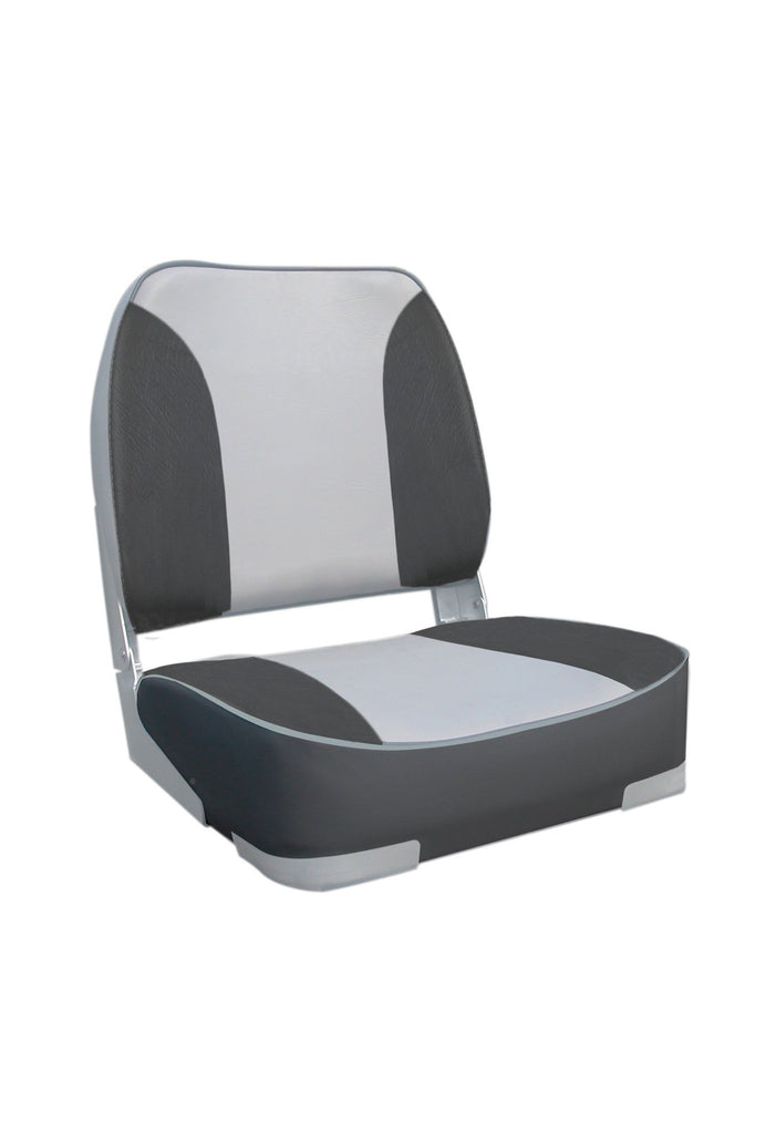 DELUXE FOLD DOWN SEAT UPHOLSTERED GREY CHARCOAL. OCEANSOUTH - bosunsboat